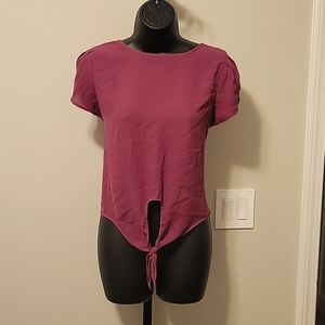 Front tie blouse